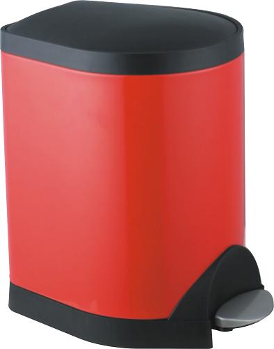 Foot pedal stainless steel dustbin S-5A（Red）